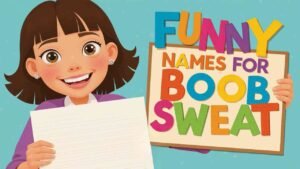funny names for boob sweat