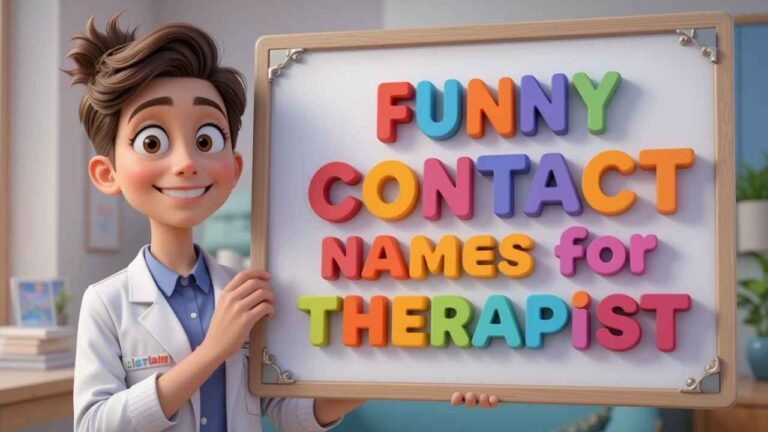 funny contact names for therapist